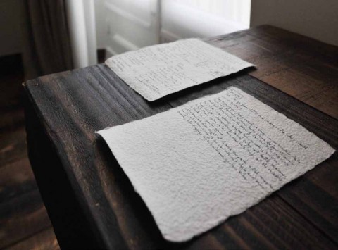 *Chambre 308*, 2012
consignes de l’hôtel manuscrites